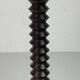 Lampe de table française en bois tourné dans le style de Charles Dudouyt, années 1950