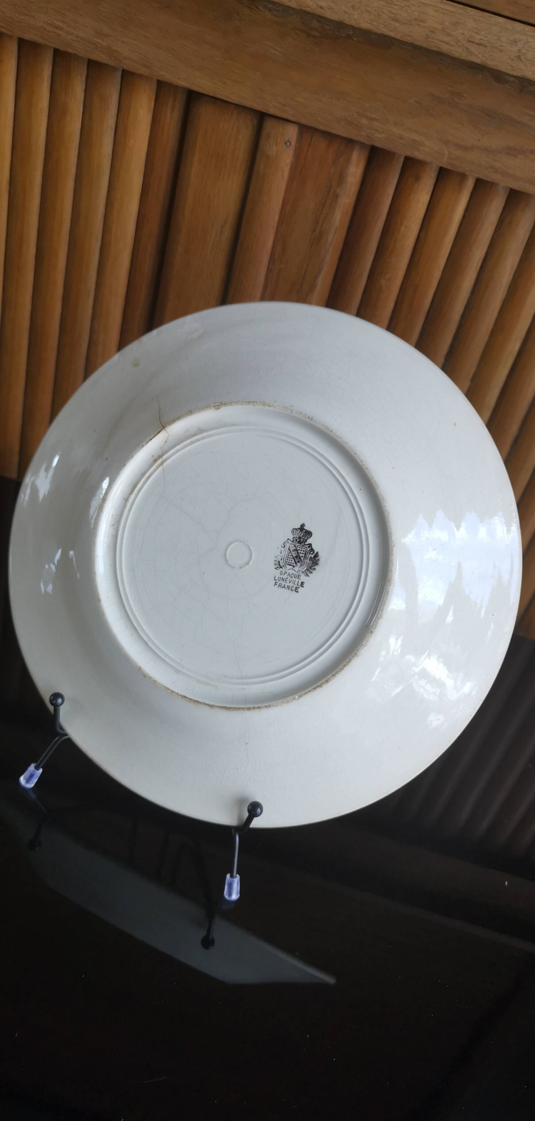 Old plate with geometric pattern Lunéville France