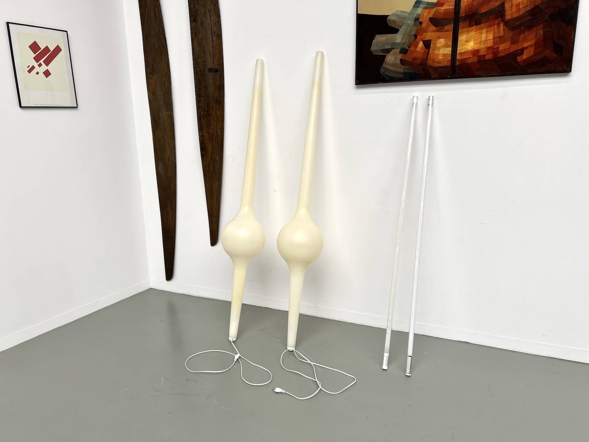 Pair of Michael Young Sticklight Lamps