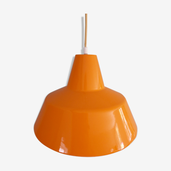 Scandinavian orange enamelled suspension, by Louis Poulsen, 1970s