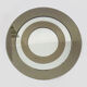 Beveled mirror round smoked glass with 2 shades, Italy