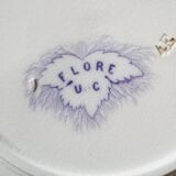 Assiette plate décor violet UC Sarreguemines Modèle Flore