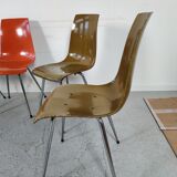 6 chaises pagholz vintage années 70