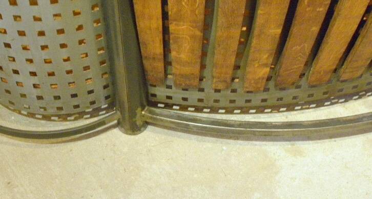 Large steel and wood counter bar