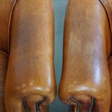 Set of 2 club chairs made of sheepskin leather