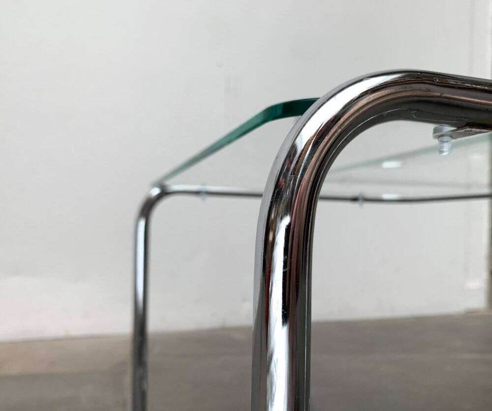 Nested glass tables Mid-century space age, 1960s, set of 2