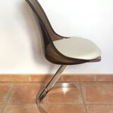 Euro Steel Furniture belgium table and 4 chairs set 1970