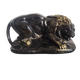 Large statue of a reclining lion - antique plaster