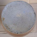 Pair of small antique stoneware oil jars