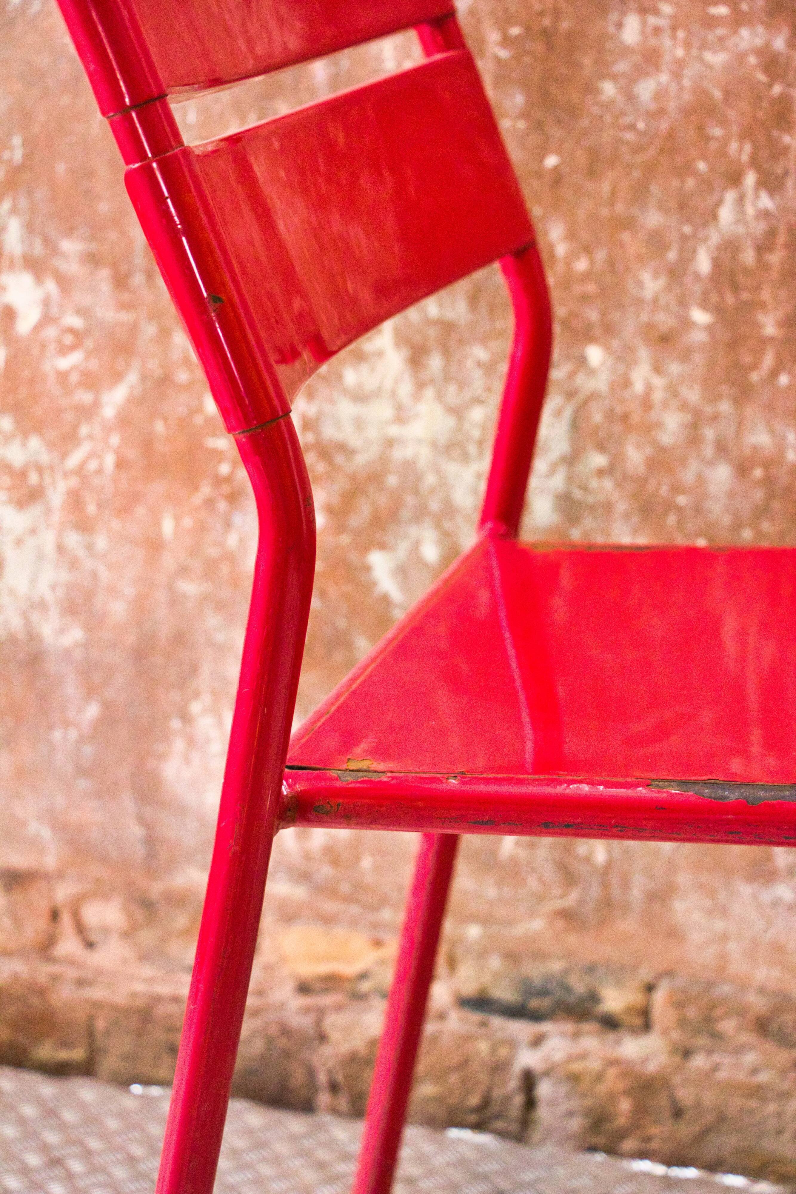 Set of 6 vintage metal chairs