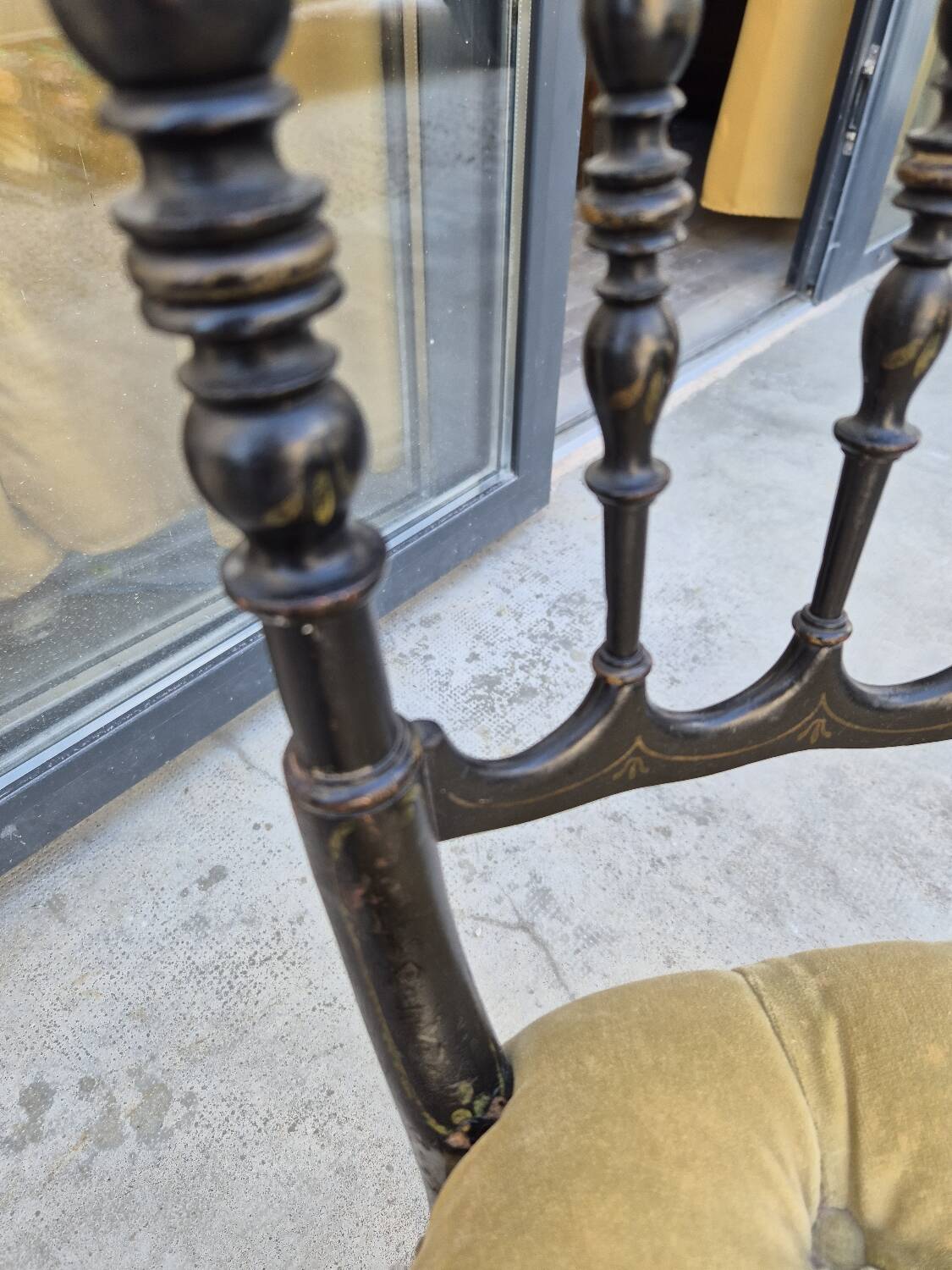 Napoleon III chair in blackened wood, 19th century