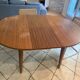 Vintage MDK extendable round table in teak, Scandinavian design from the 1960s.