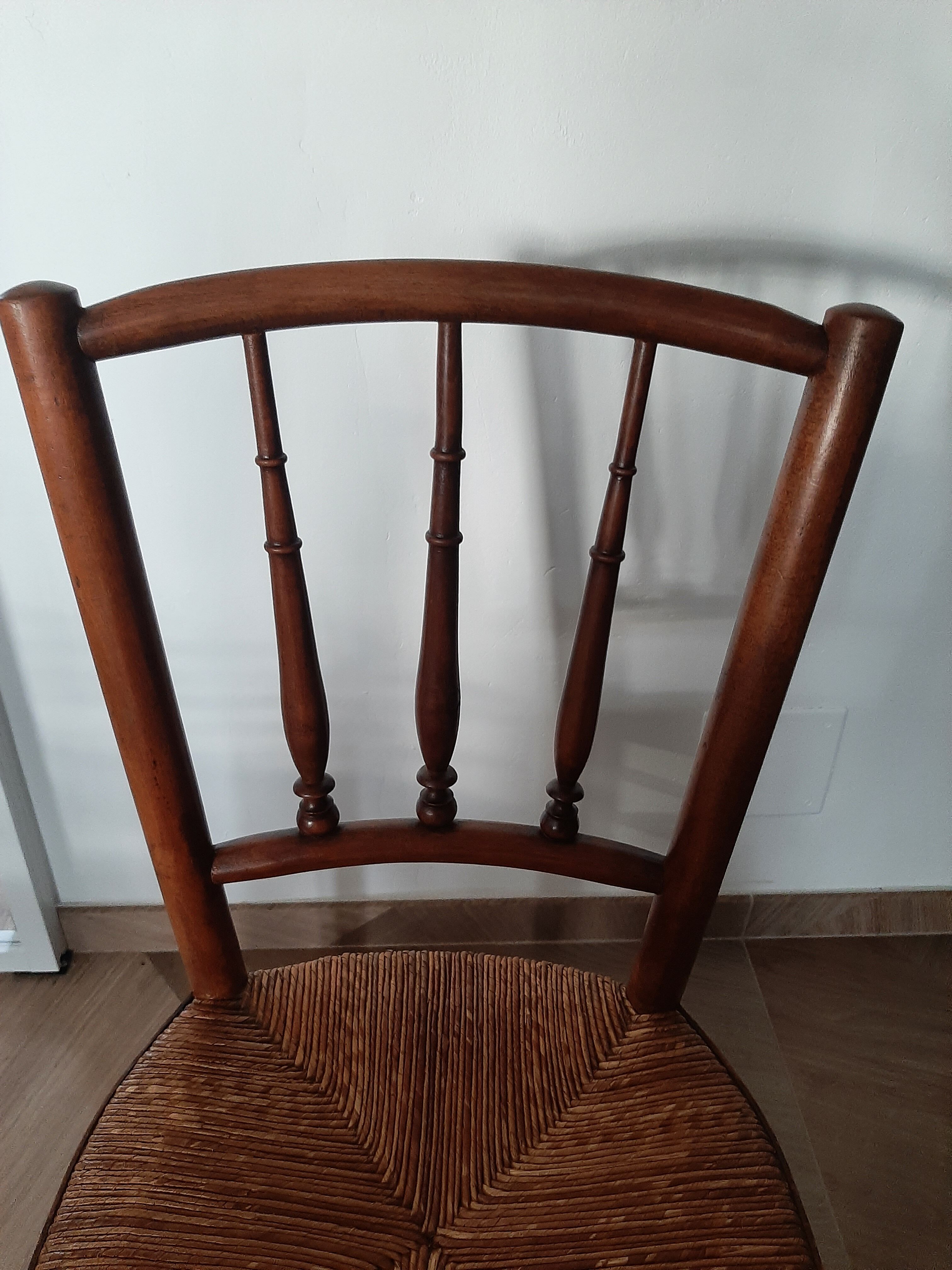 Set of 5 faux bamboo style chairs