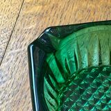 Luminarc vintage green glass ashtray