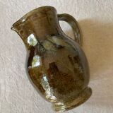 Glazed stoneware pitcher