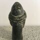 Black marble bust sculpture