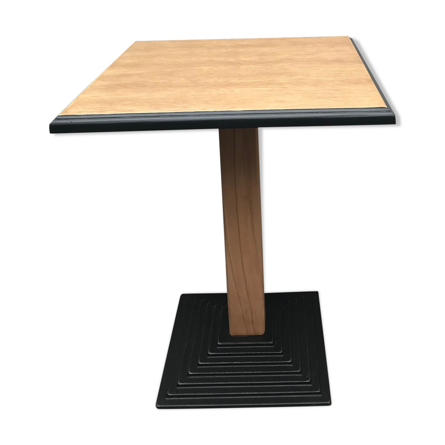 Bistro table wood and cast iron