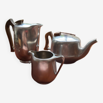 Set théière et cafetière par picquot ware, années 1950.