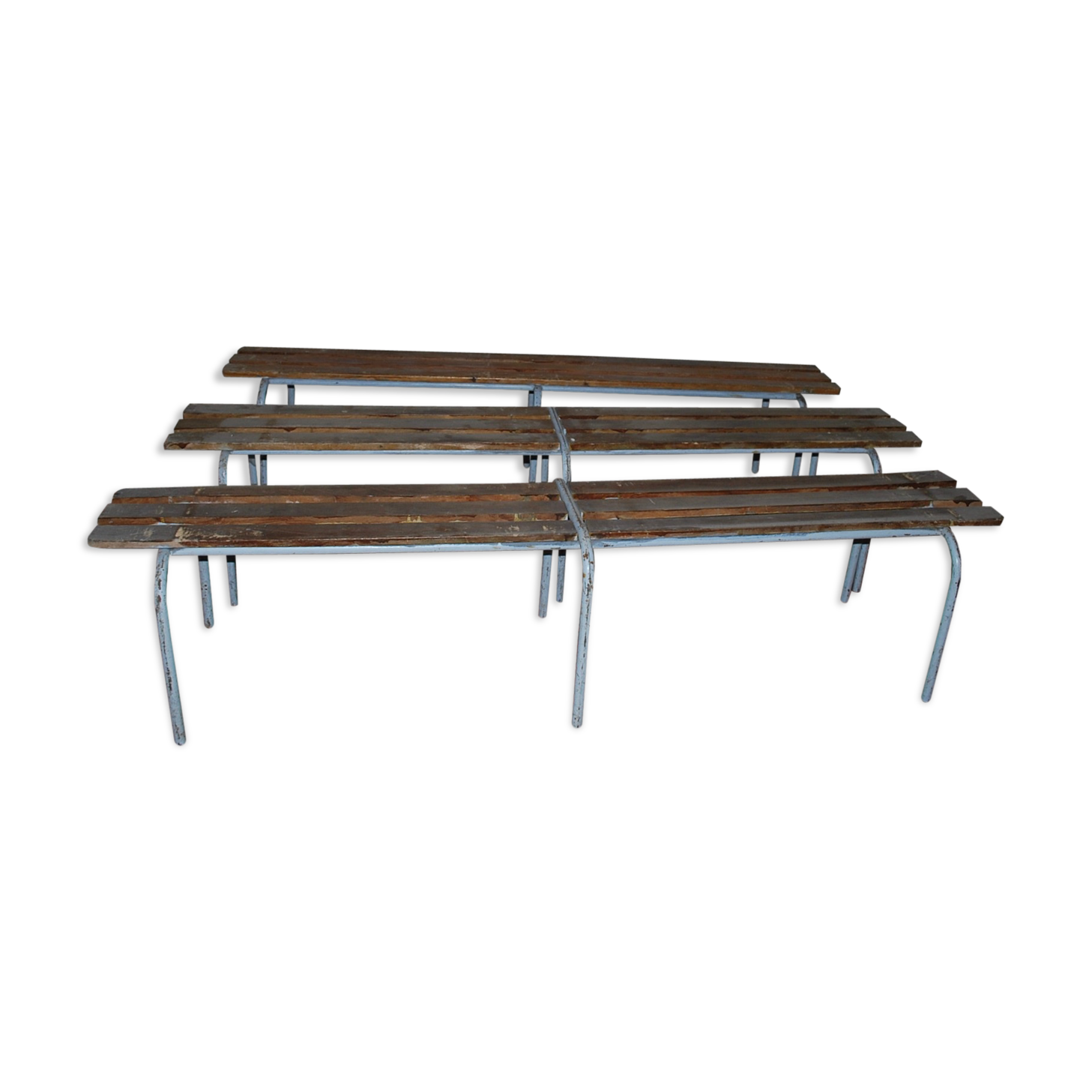 Three school benches