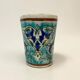 Iznik, glass goblet in polychrome faience Turkey 19th century