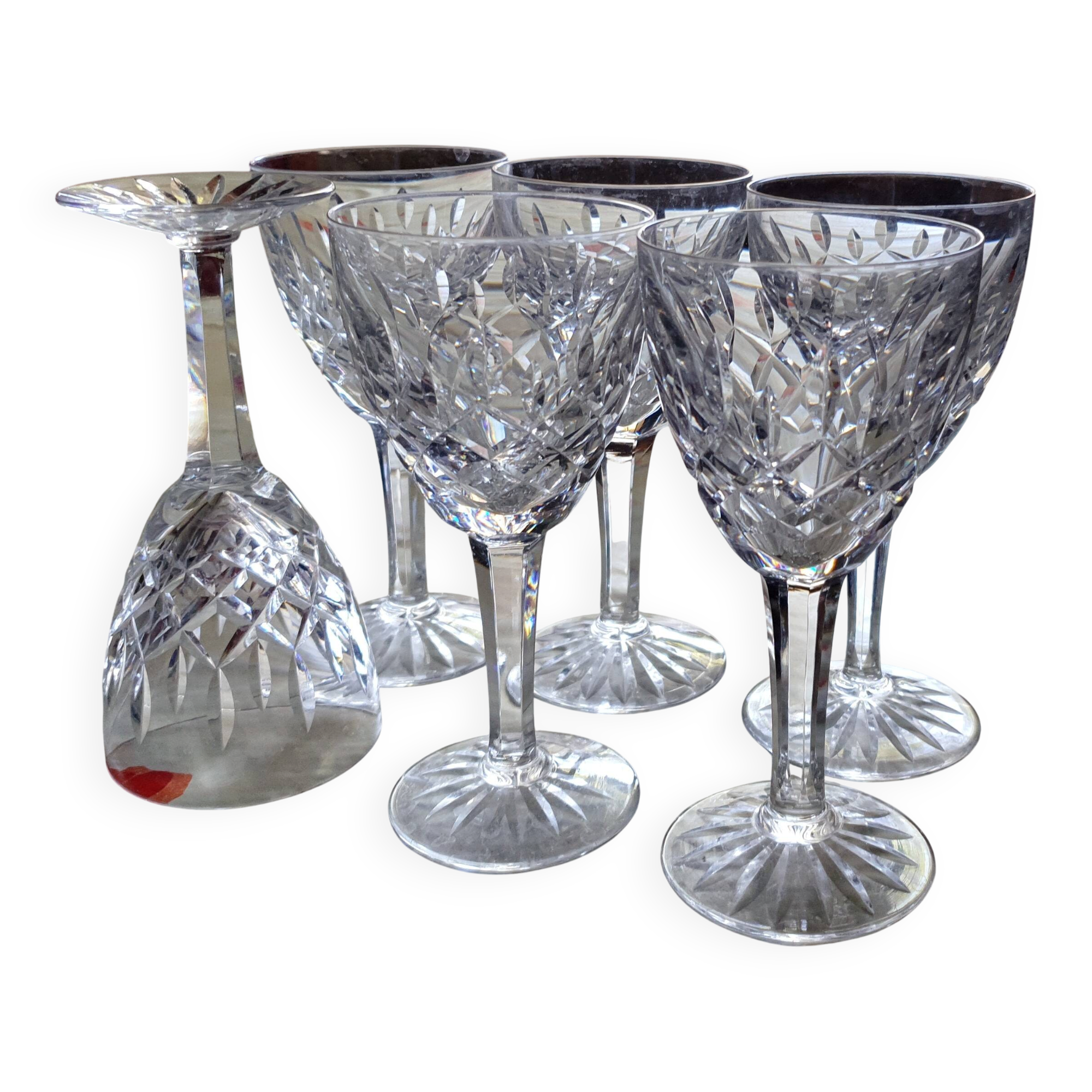 "Chantilly wine glasses on foot" from the Saint-Louis Crystalworks