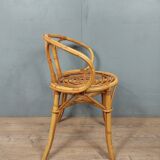 Vintage bamboo and rattan armchair