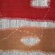 Burgundy Textile Wall Hanging, Handmade Tapestry Rug