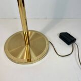 Articulated French library reading floor lamp made in brass, by Boulanger from 1980's. Height adjus