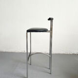 Italian Postmodern Black Tokyo Stool by Rodney Kinsman for Bieffeplast, 1985