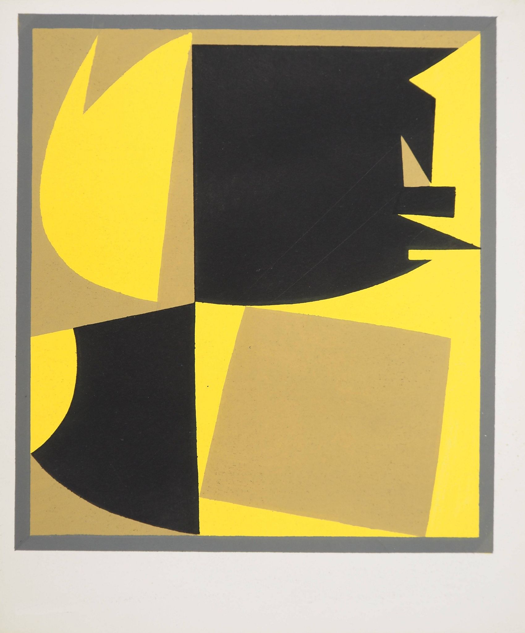 Victor Vasarely : Équilibre abstrait, Lithographie et pochoir