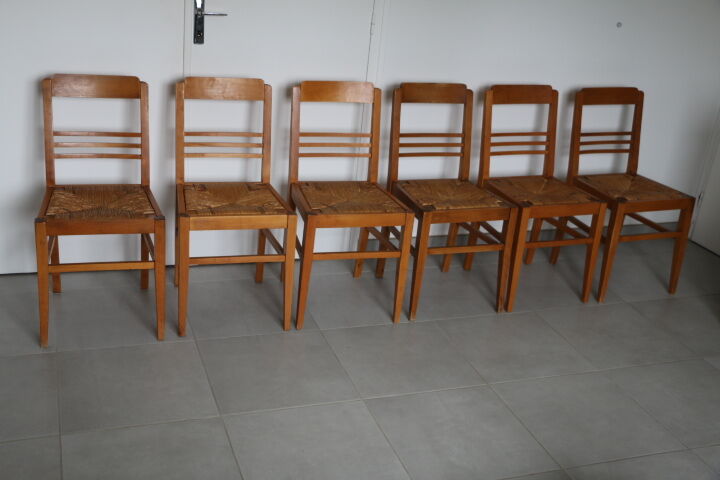 6 seated beech chairs mulched