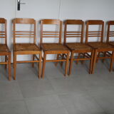 6 seated beech chairs mulched