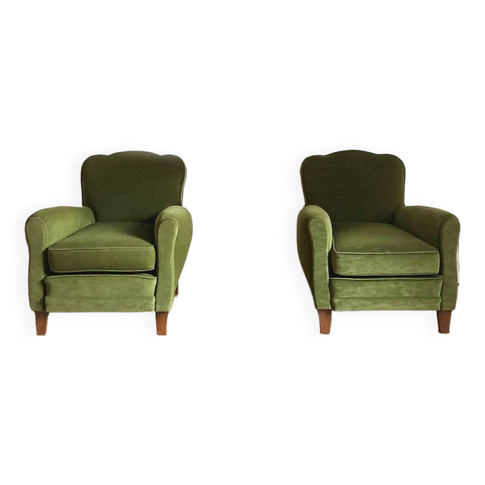 Velvet club chairs
