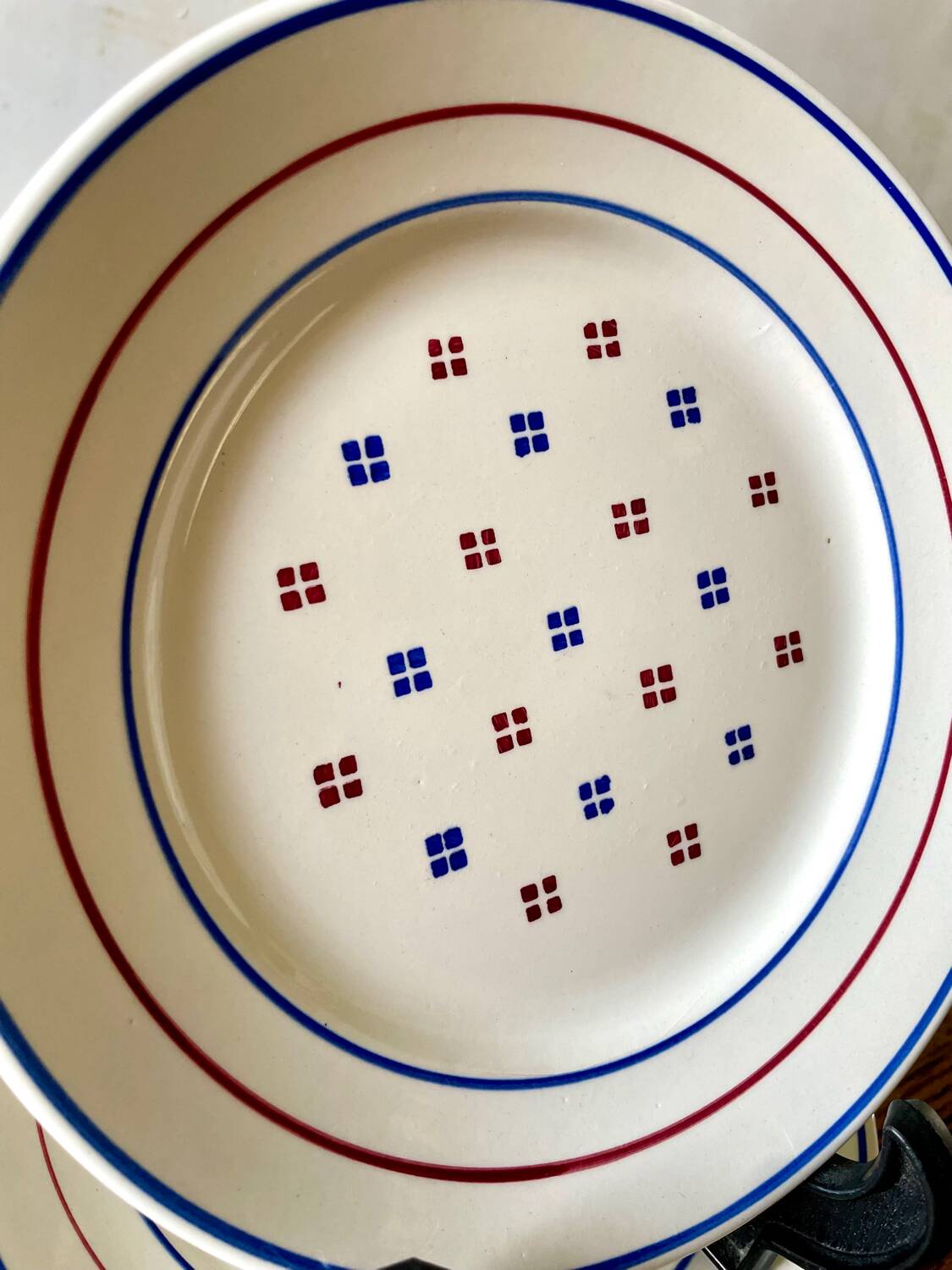 6 vintage Luneville ceramic plates