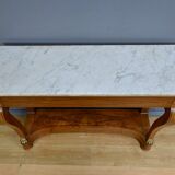 Console en Ronce de Noyer, époque Restauration – Début XIXe