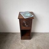 Dudouyt bedside table, oak, 1940.