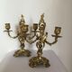 Paire de chandeliers en bronze
