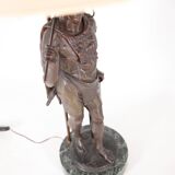 Pair of spelter lamps