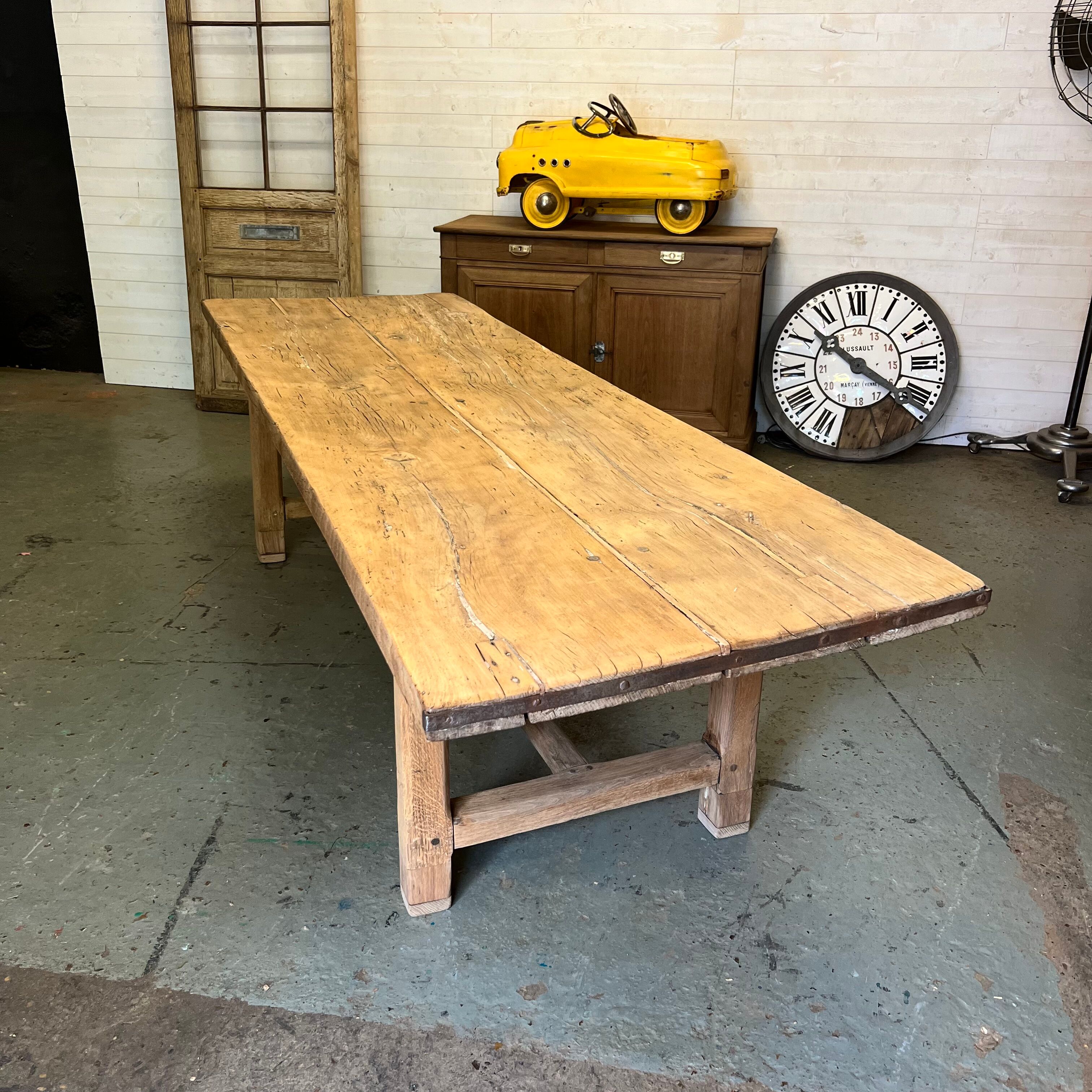 Table de ferme en chêne XXL
