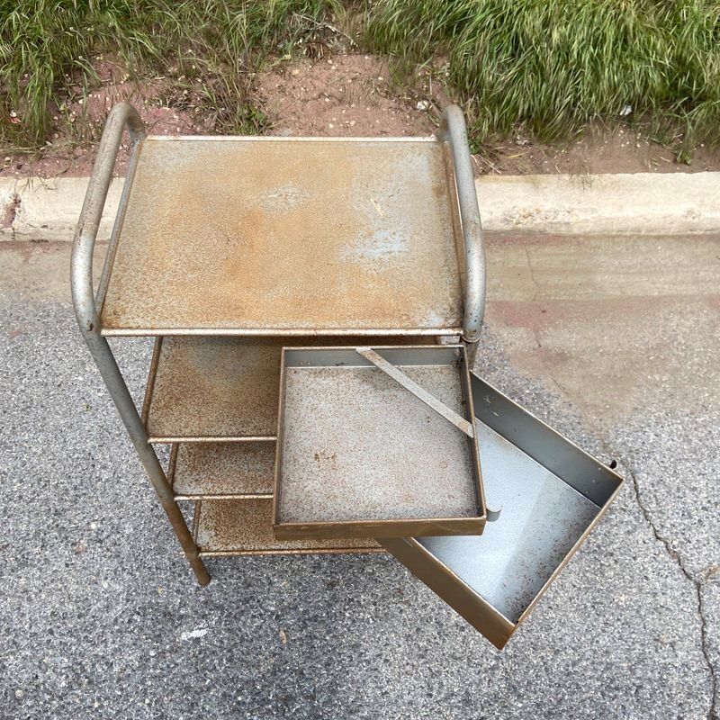 1950 - Architect service industrial furniture in openwork sheet metal