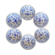 6 blue and white ceramic cups