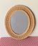 Oval mirror 1960 woven wicker