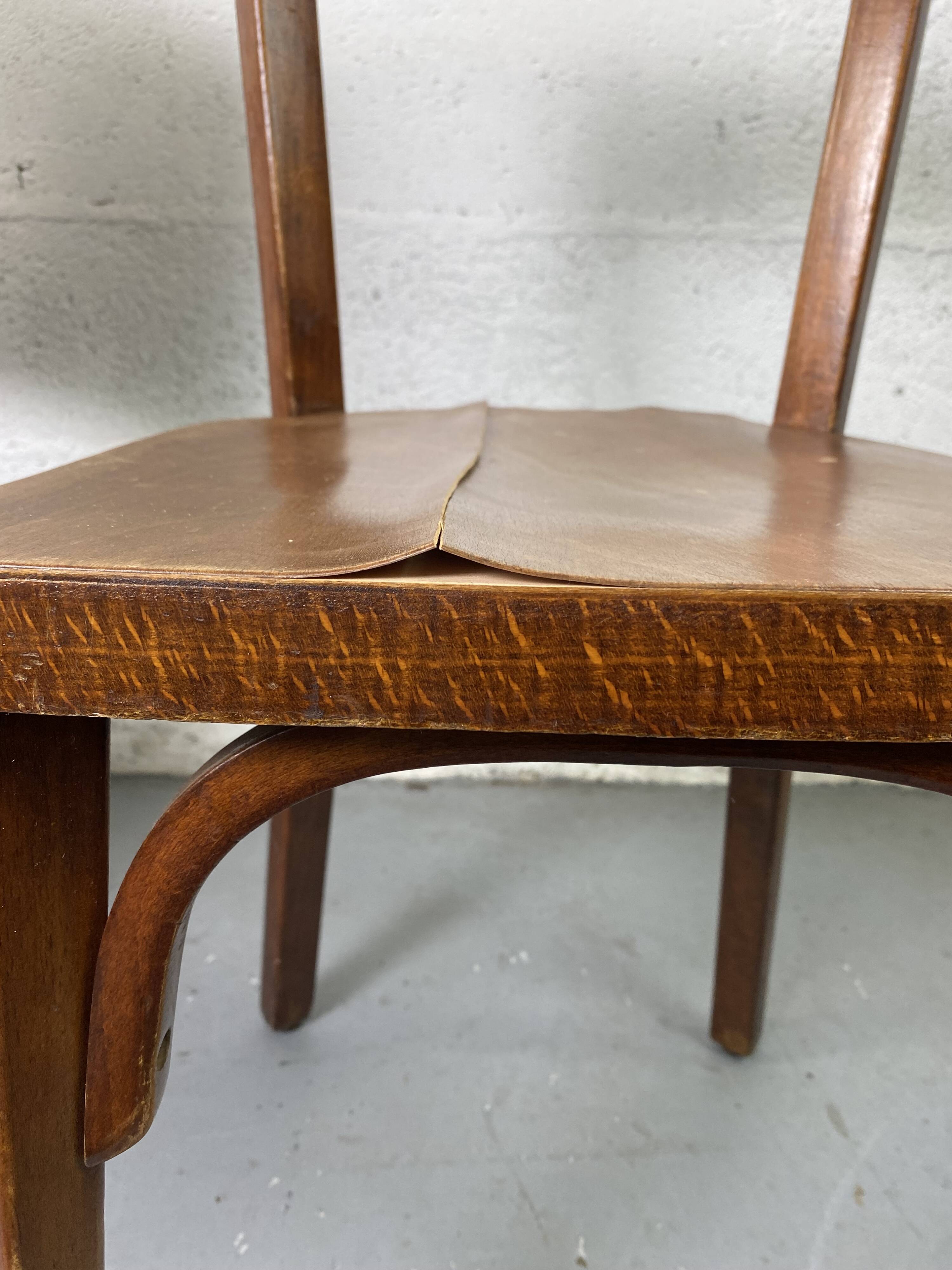 Set of 3 mismatched and damaged bistro chairs