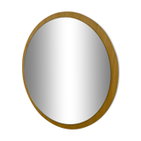 1970's Midcentury Round Wall Mirror, Czechoslovakia