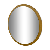 1970's Midcentury Round Wall Mirror, Czechoslovakia