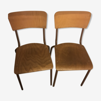 Duo de chaises d’´écolier vintage