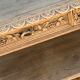 Console chêne brut massif décor végétal sculpté fin XIXe