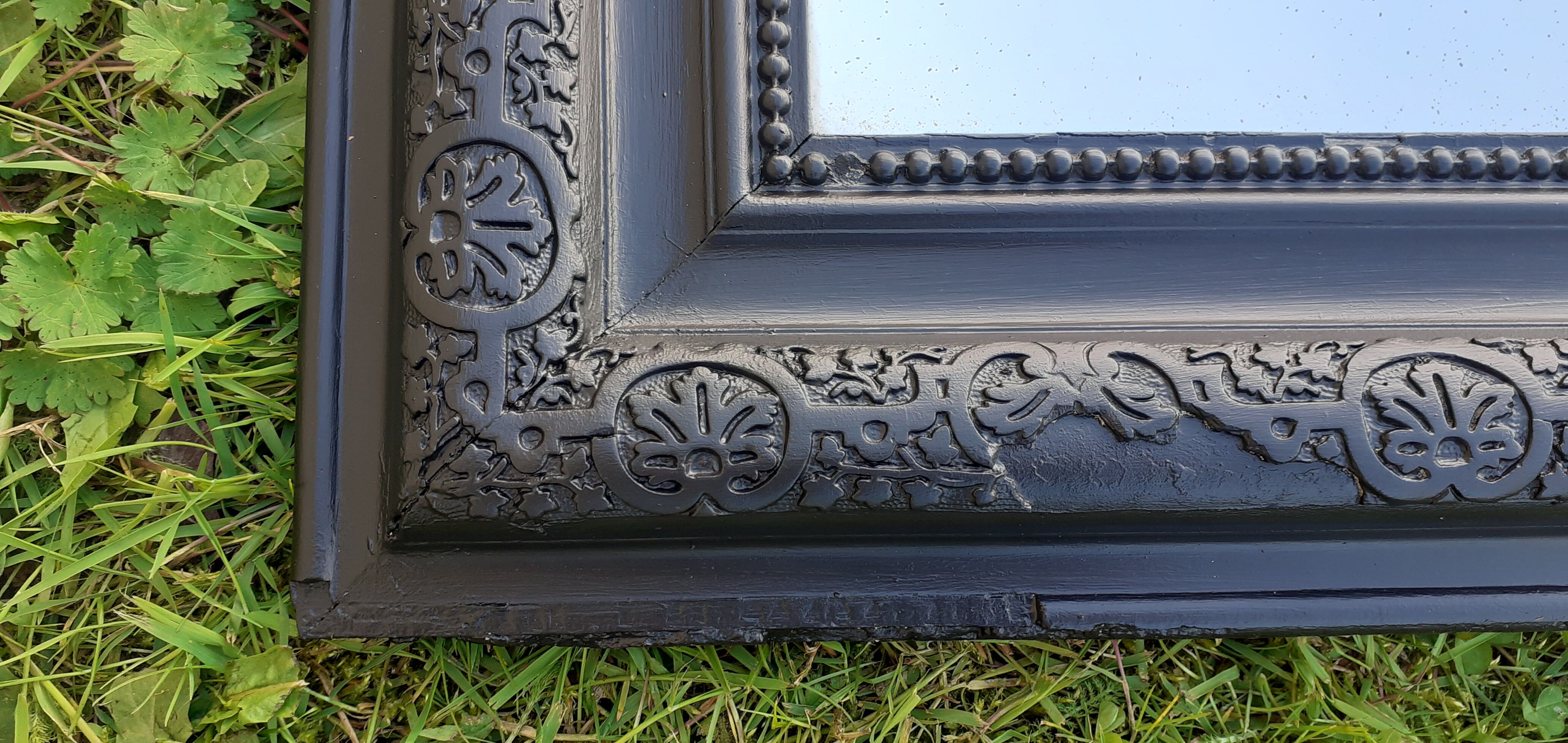 Mirror style Napoleon 3 old black 93x136cm