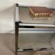Table basse console verre et chrome vintage
