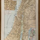 Old map of Palestine - 1900
